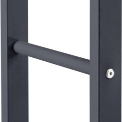 Range-bûches Kasan Acier Laqué 40 x 100 x 25 cm Gris [en.casa]