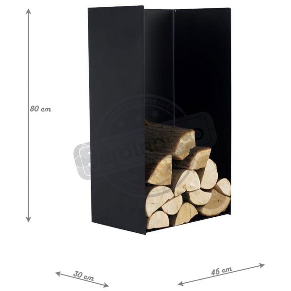 Porte-buches-acier-noir-Kielce