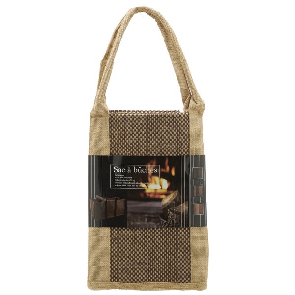 Sac à bûches en toile de jute – Image 2