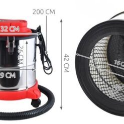 Aspirateur à cendres Famins 1162 Filtre HEPA Ash Staube Auger, 20L, 1200W