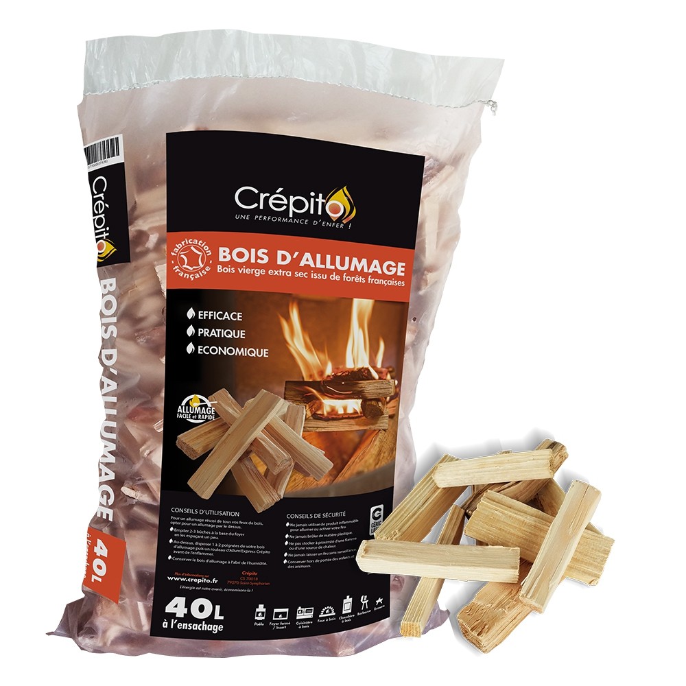 bois d’allumage Crépito