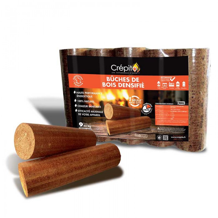 BÛCHES DENSIFIÉS RONDES SAC DE 5 BÛCHES