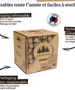 2Kgs allume-feu laine de bois et cire 100% naturel(160 à 170)