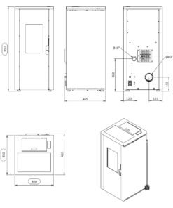 Poêle à granulés Canadian Spa Company Brigitte 8.3kW gris