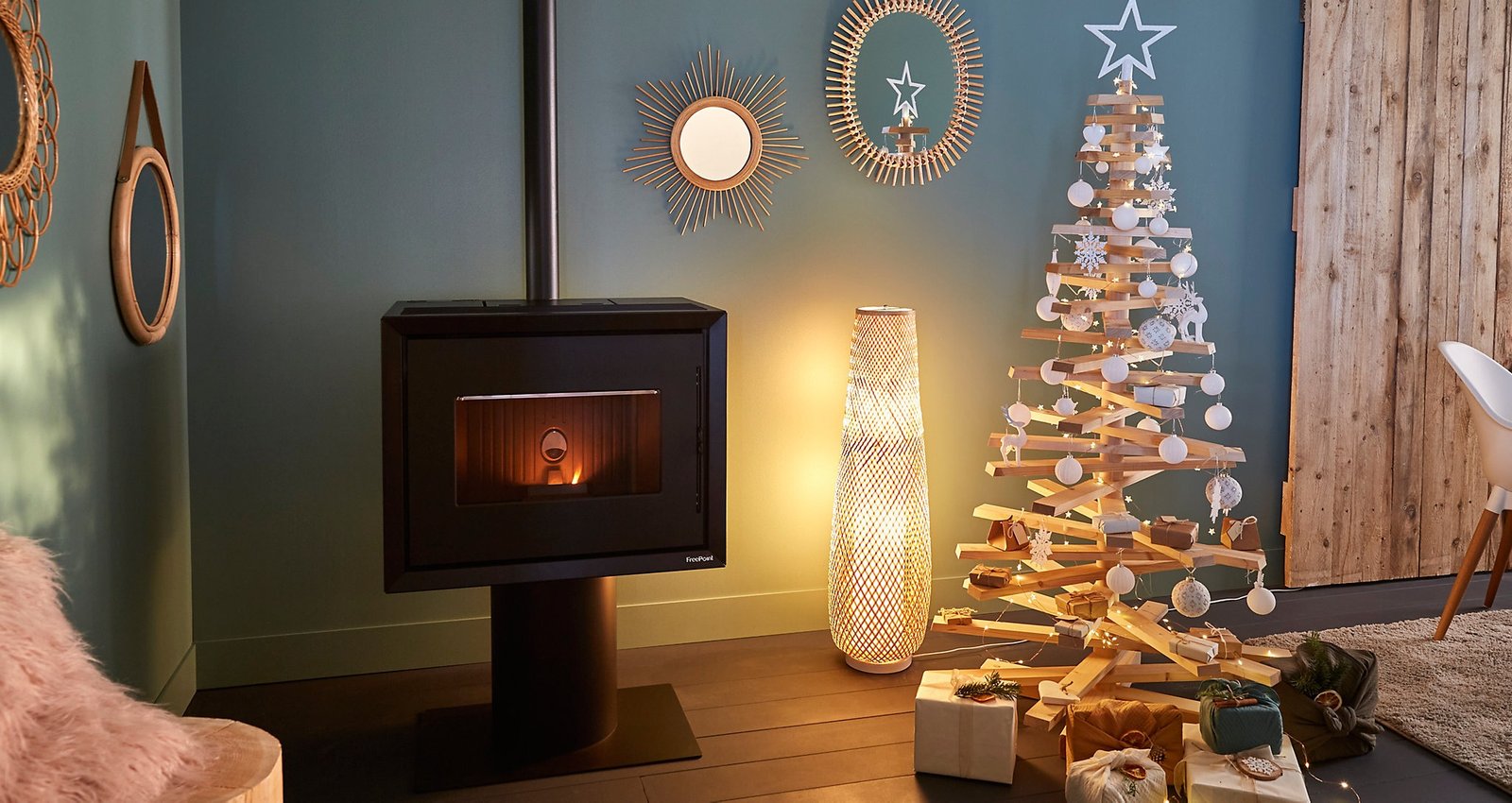 Poêle à granulés Freepoint Modo étanche Noir 9,3 kW